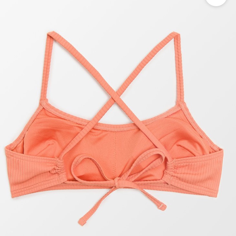 🌴Cupshe Ribbed Orange Bikini Top - Picture 4 of 8